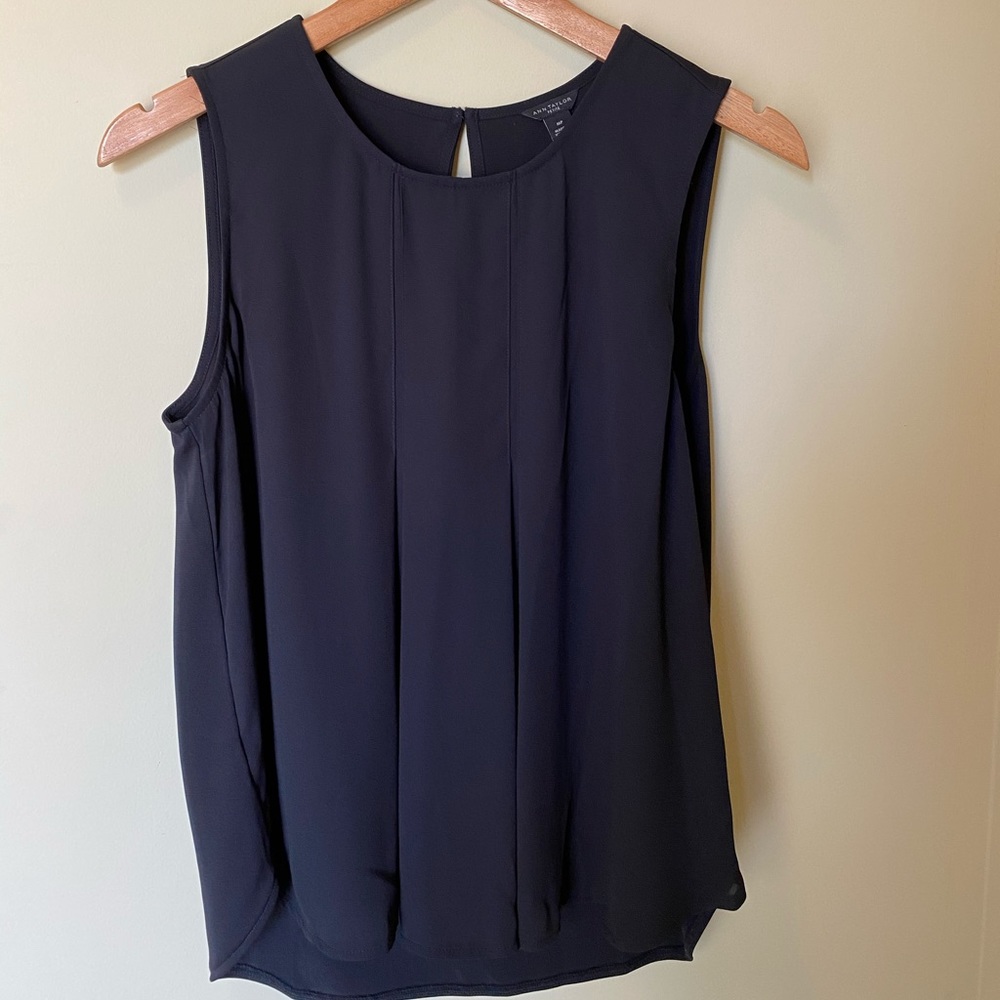 Ann Taylor black dress tank top blouse